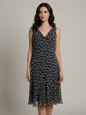 Studio M Petite 100% Silk Floral Dress | Size SP